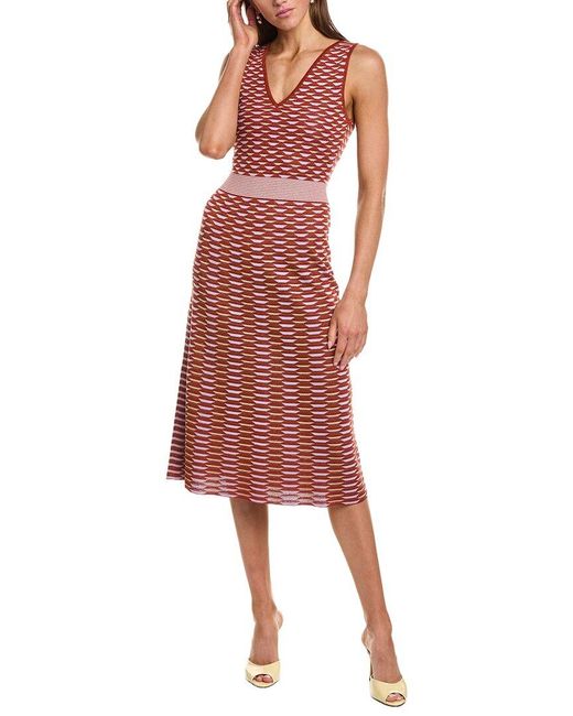Missoni Red Abito Midi Dress