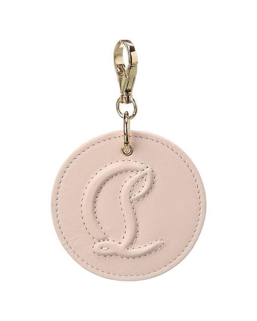 Christian Louboutin Pink Cl Logo Leather Bag Charm