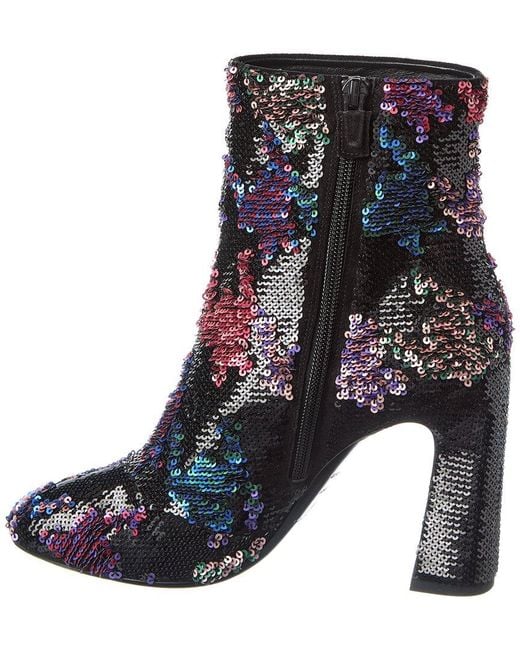 Roger Vivier Blue Sequin Bootie