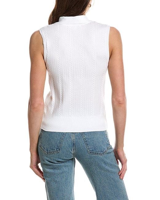 Design History White Knit Tank Top