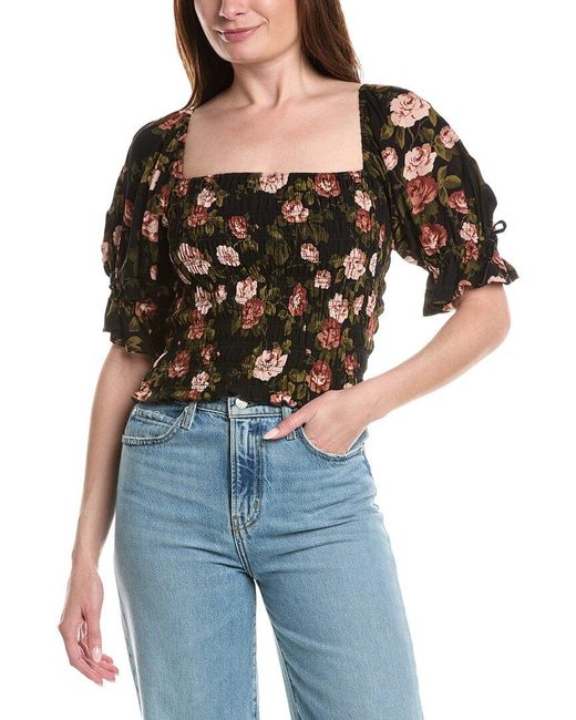 Saltwater Luxe Black Elbow Sleeve Blouse