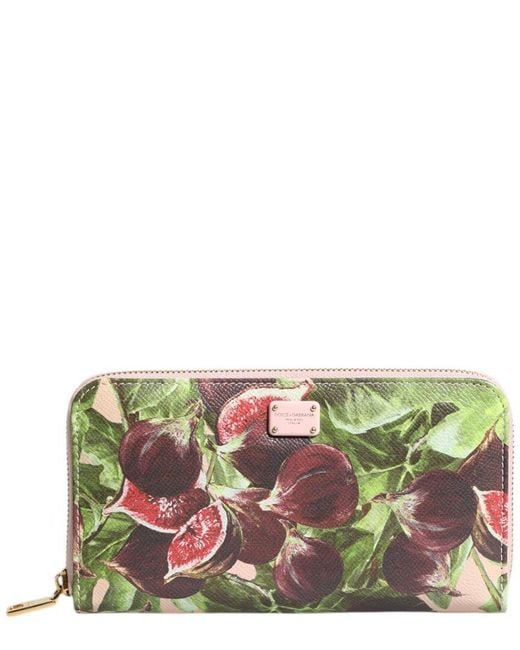 Dolce & Gabbana Multicolor Leather Zip Around Wallet