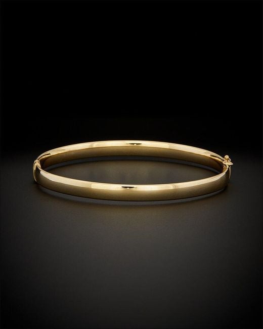 Italian Gold Black 14K Bangle Bracelet