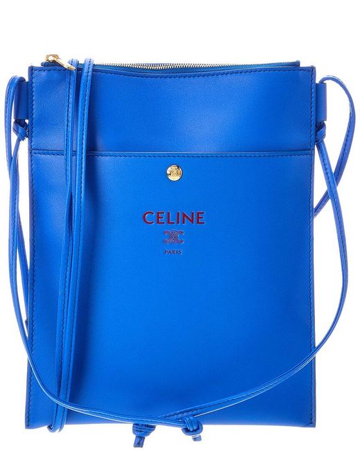 Céline Blue Leather Pouch
