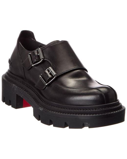 Christian Louboutin Black Antonina College Leather Loafer