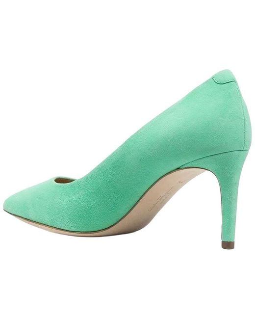 Ferragamo Green Ilary Leather Pump