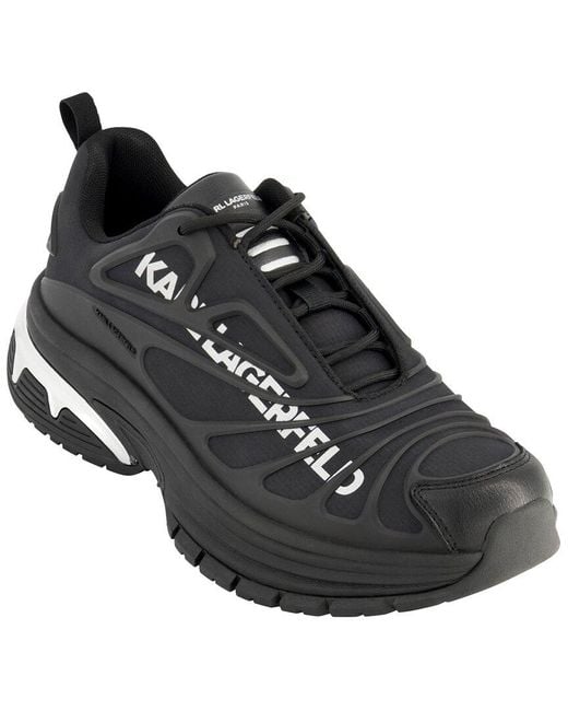 Karl Lagerfeld Black Leather Sneaker for men