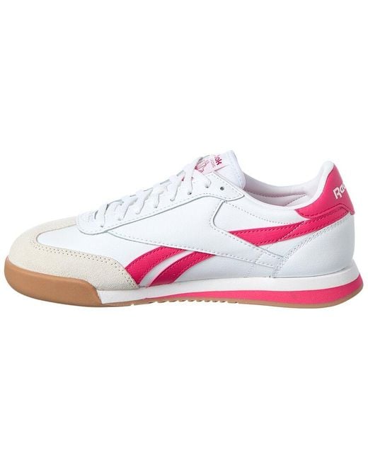 Reebok White Campio Xt Leather & Suede Sneaker