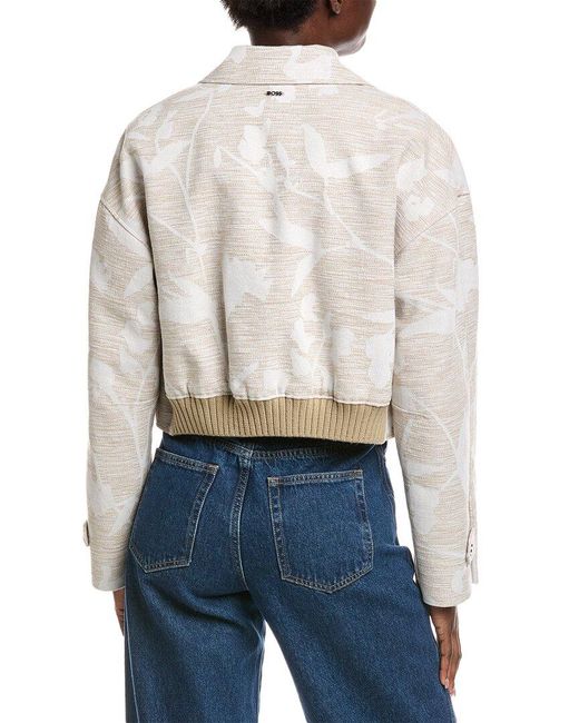 Boss Blue Linen-Blend Blazer