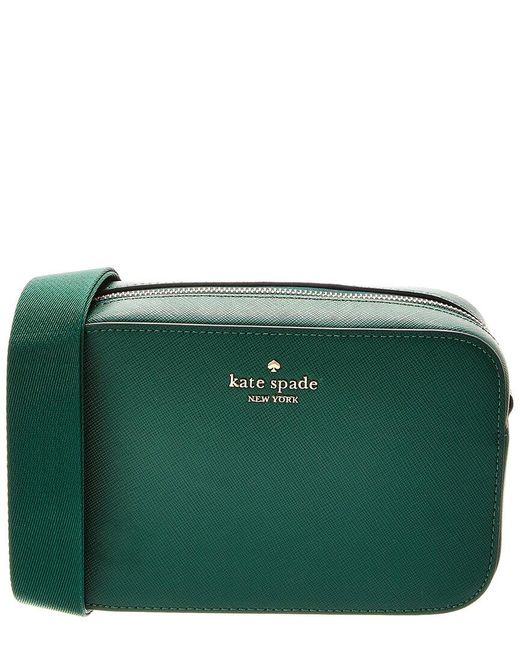 Kate Spade Green Madison Mini Hilli Leather Camera Bag