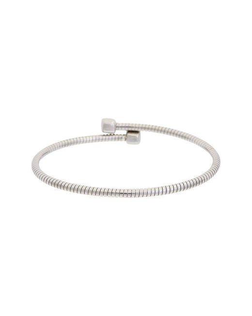 Meshmerise White 18K Over 0.10 Ct. Tw. Diamond Bangle Bracelet