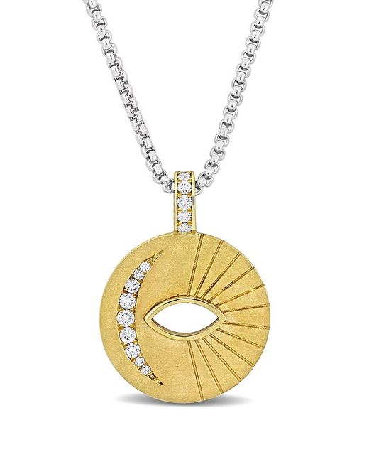 Rina Limor Metallic 14k 0.35 Ct. Tw. Diamond Evil Eye Pendant Necklace