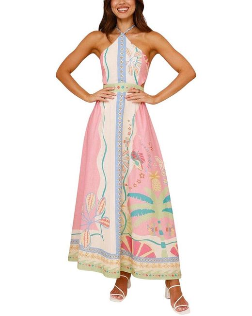 AMINA GLAM Multicolor Maxi Dress