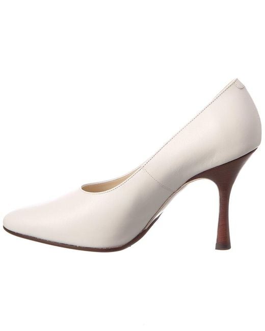 Tod's White Leather Pump