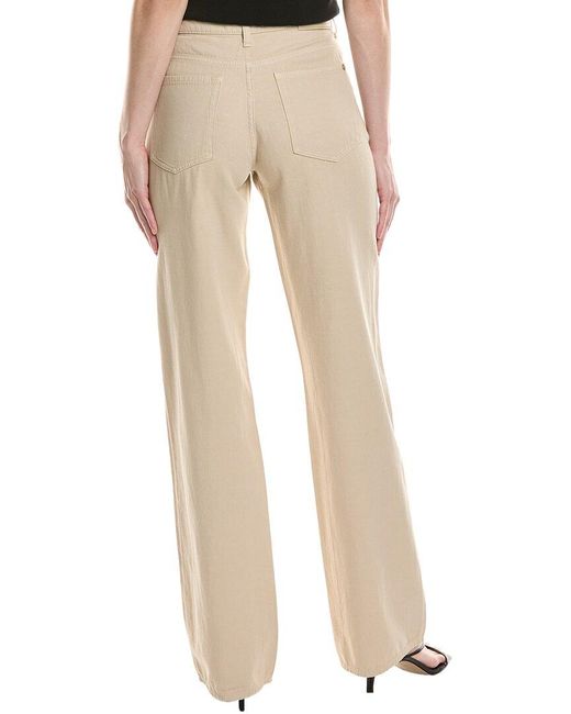 7 For All Mankind Natural Tess Linen-Blend Trouser