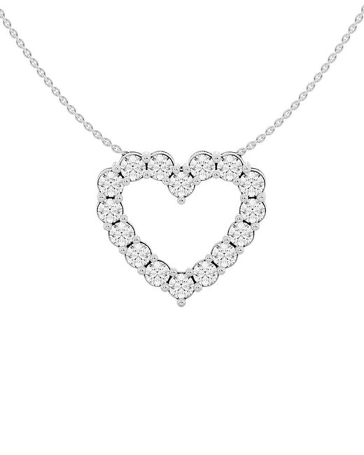 Lab Grown Diamonds Metallic 14K 2.00 Ct. Tw. Lab-Grown Diamond Halo Pendant