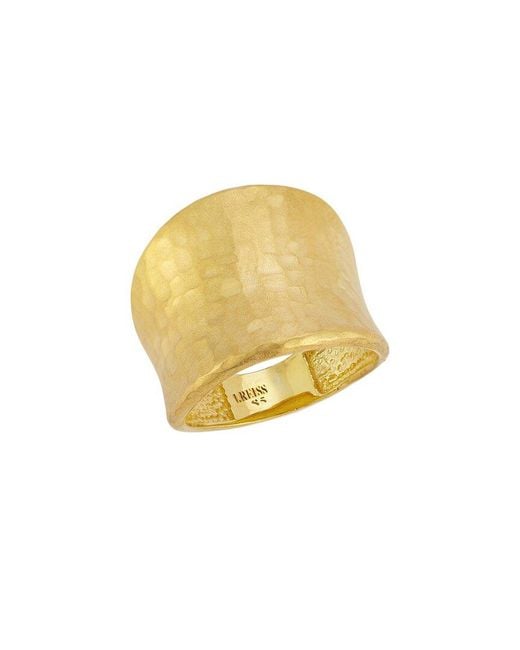 Reiss Yellow 14K Diamond Concave Cuff Ring