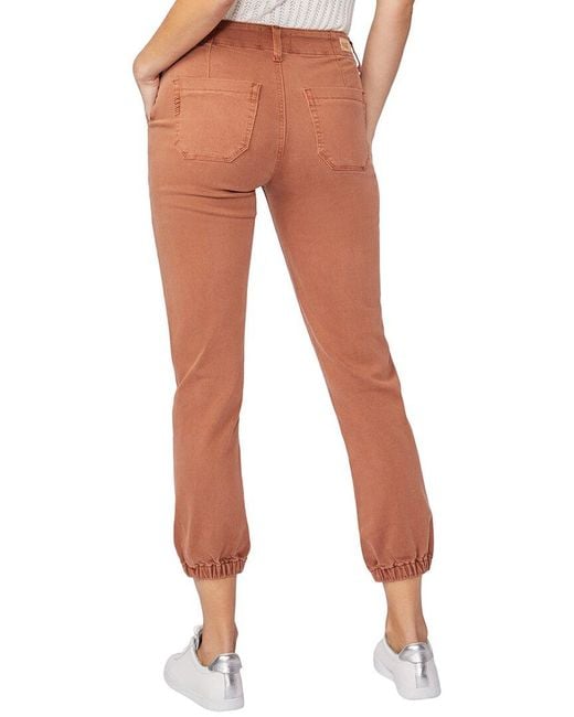 PAIGE Orange Mayslie Vintage Mocha Bisque Straight Leg Jean