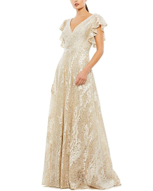 Mac Duggal Natural A-line Gown