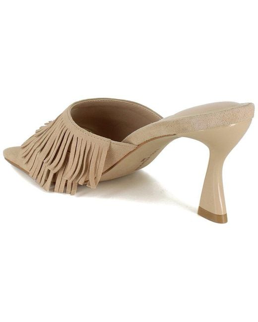 Kenneth Cole White Darby Fringe Slip On Dress Sandals