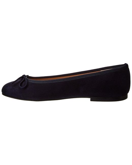 French Sole Blue Emerald Suede Flat