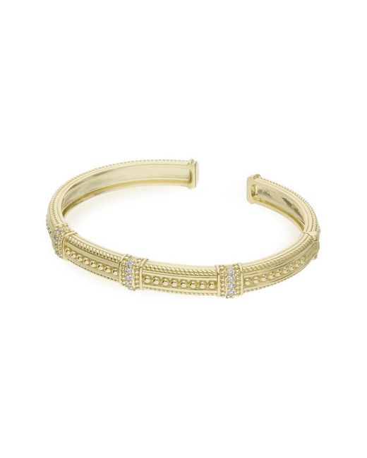 Judith Ripka Metallic 14k 0.58 Ct. Tw. Diamond Cuff Bracelet