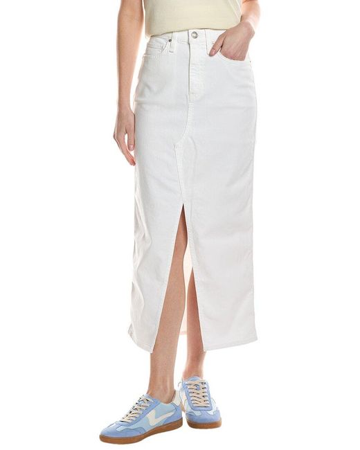 Hudson White Reconstructed Midi Skirt