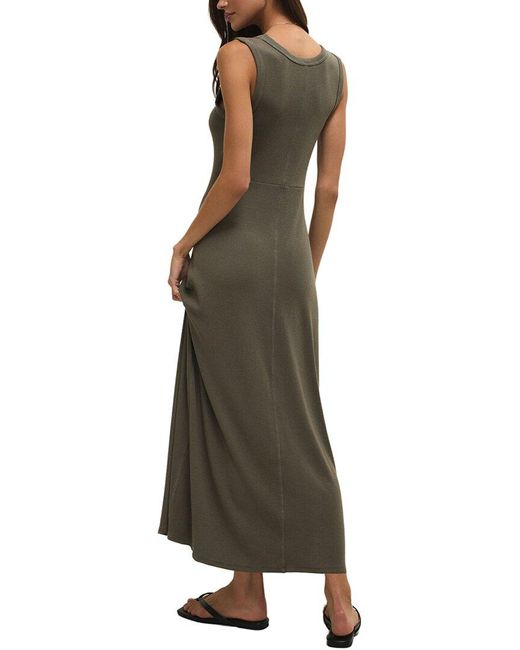 Z Supply Brown Linden Rib Maxi Dress