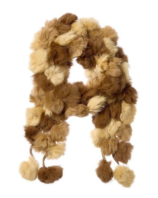 La Fiorentina Metallic Poms Muffler Scarf