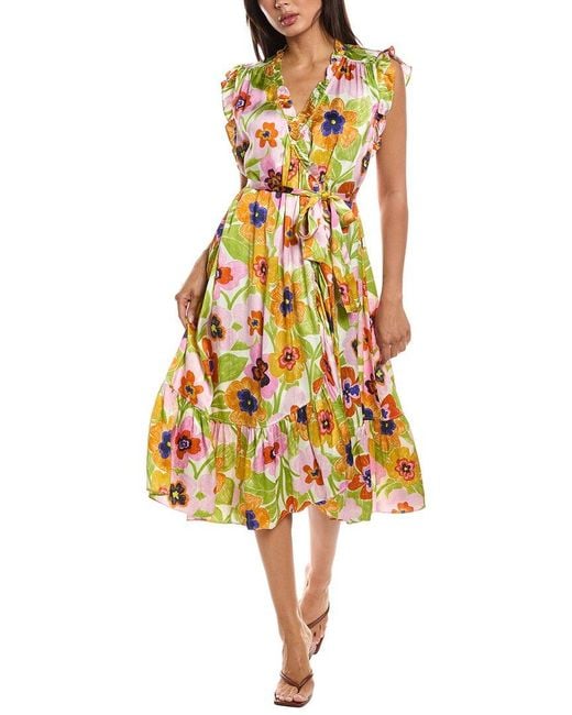 FRNCH Yellow Summer Woven Dress