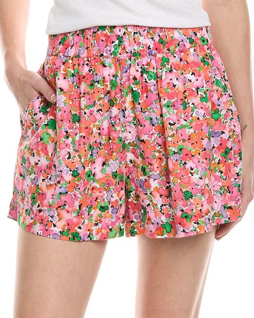 Michael Stars Red Monty Tie Front Short