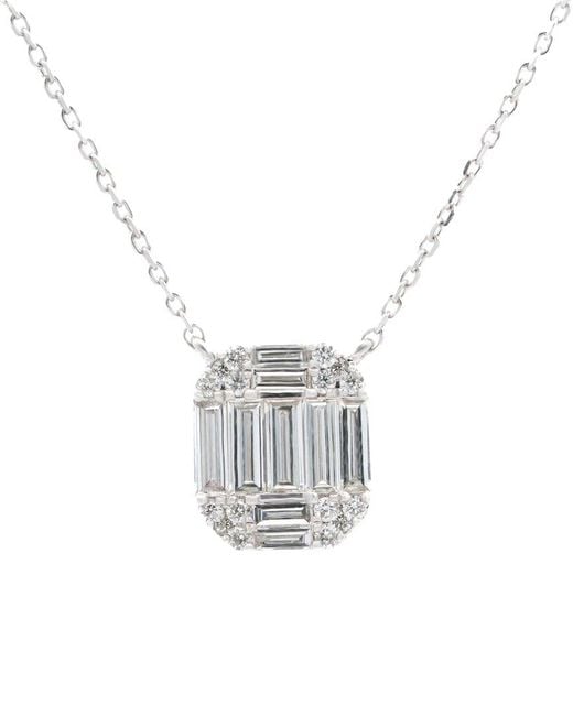 Maitre De Diamant White 18K 0.27 Ct. Tw. Diamond Illusion Necklace