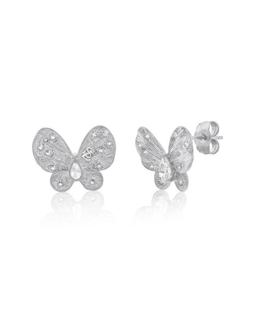 Suzy Levian CZ Jewelry Metallic Suzy Levian Cz Stud Earrings