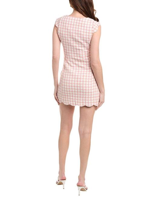 MEIVEN Pink Tweed Mini Dress
