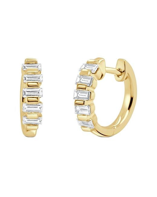 Sabrina Designs Metallic 14K 0.45 Ct. Tw. Diamond Huggie Earrings