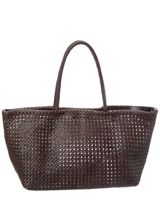 Madewell Brown Large Leather Caning Tote
