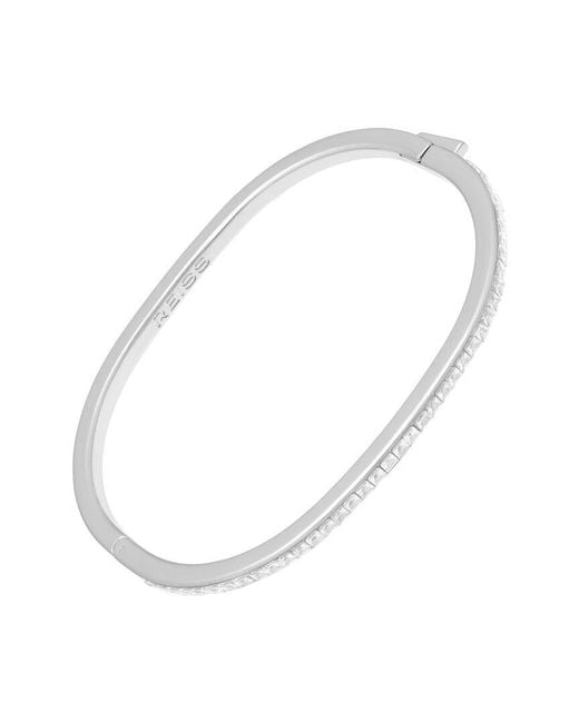 Reiss White Myles Cz Modern Crystal Bangle