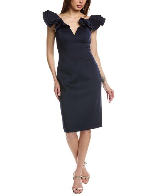 Eliza J Blue Scuba Sheath Dress