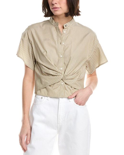 Rag & Bone Natural Gretchen Stripe Poplin Shirt