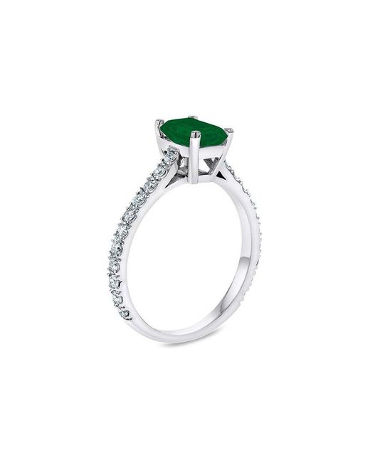 Diana M Green Fine Jewelry 14k 1.26 Ct. Tw. Diamond & Emerald Ring