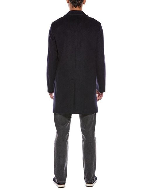 Reiss Black Crombie Coat for men