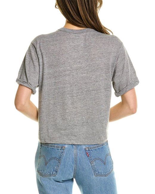 Chaser Brand Gray Cropped T-Shirt