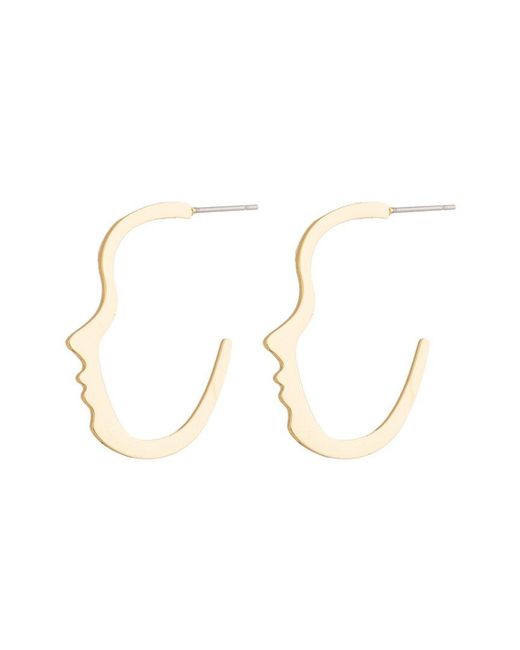 Eye Candy LA White Luxe Collection Cz Silhouette Statement Earrings