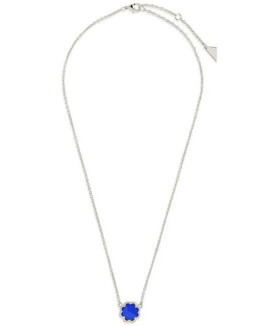 Sterling Forever Multicolor Rose Petal Pendant Necklace