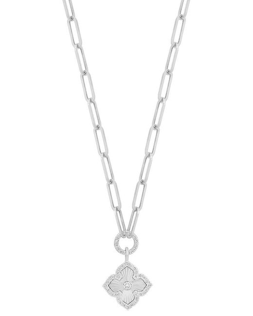 Effy Fine Jewelry White 14K 0.29 Ct. Tw. Lab-Grown Diamond Necklace
