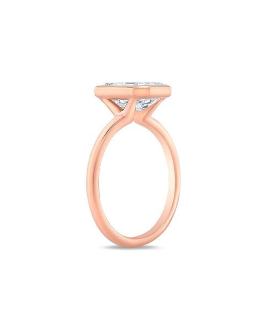 Lab Grown Diamonds White 14k Rose Gold 4.01 Ct. Tw. Lab-grown Diamond Ring