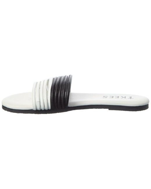 TKEES White Lucas Leather Sandal