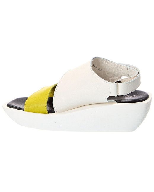 Arche Yellow Gimkys Leather Sandal