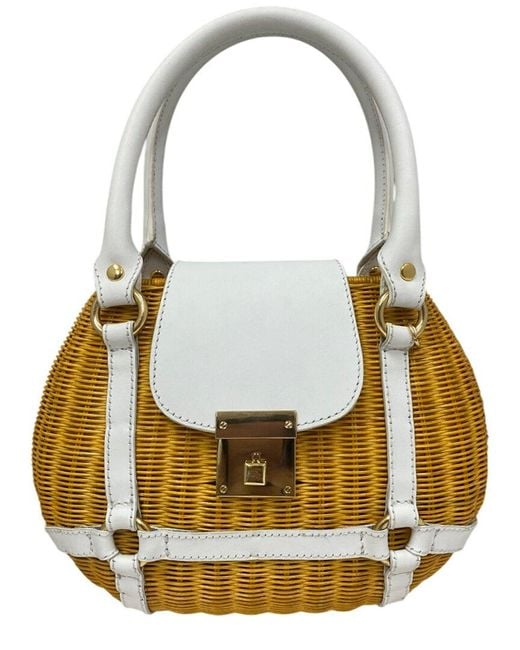 Serpui Metallic Morgan Top Handle Bag