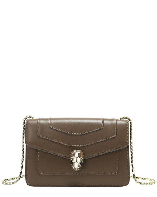 Tiffany & Fred Paris Brown Tiffany And Fred Paris Smooth Leather Foldover Crossbody